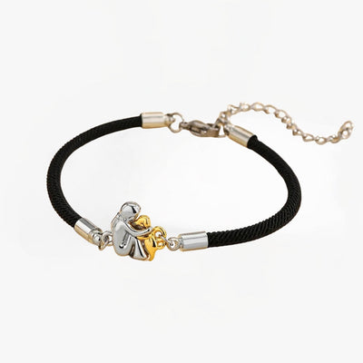 Elisa - Armband mit Schnur und Hundesymbol