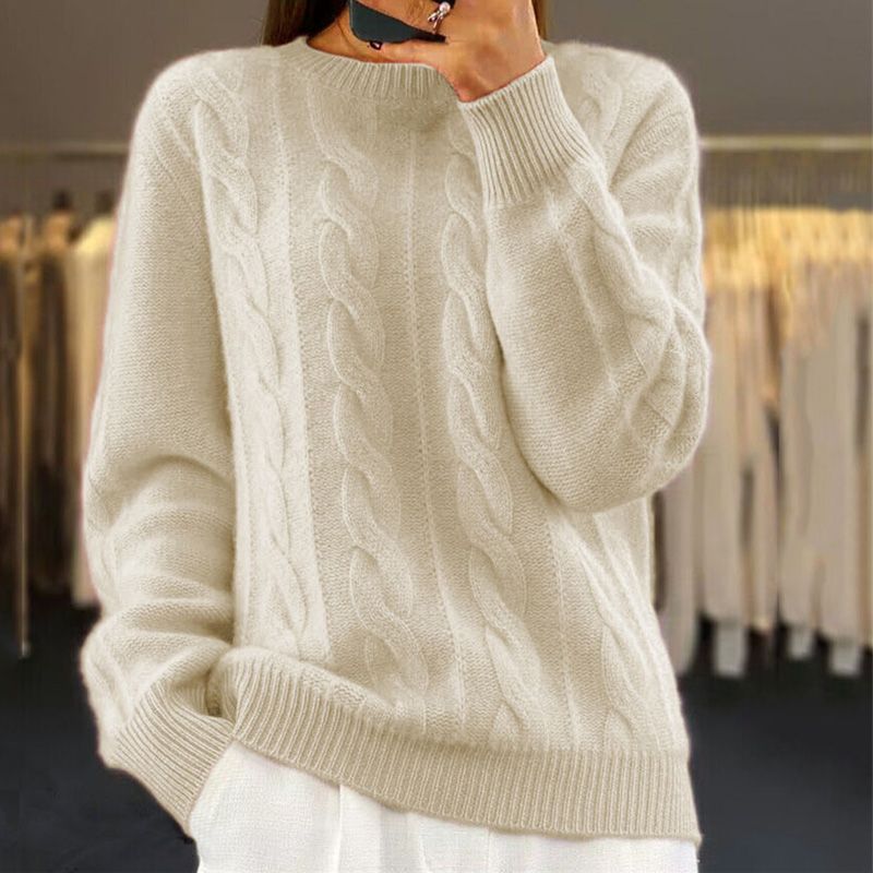 Angelika - Klassischer Pullover aus warmer Wolle