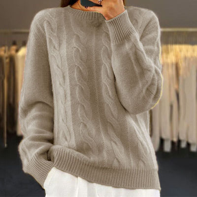 Angelika - Klassischer Pullover aus warmer Wolle