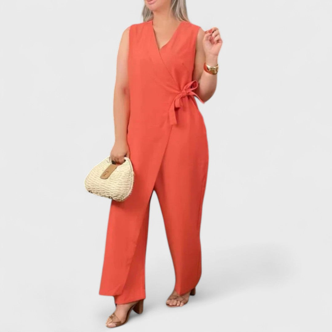 Inès - Elegante Jumpsuit mit V-Ausschnitt