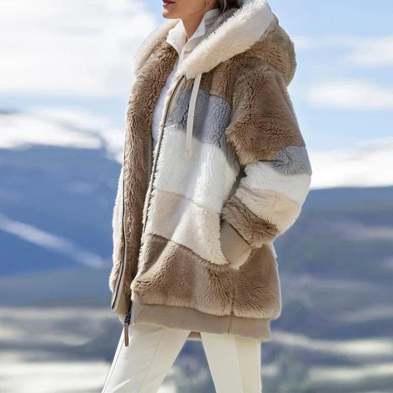 Isabella™ Damen Winterjacke mit Kapuze und Reißverschluss