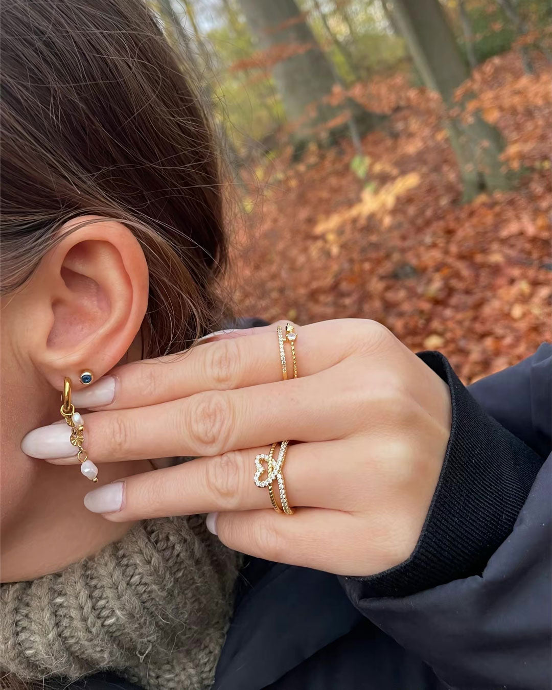 Lyannette | Ohrringe Sunburst aus 18K Gold