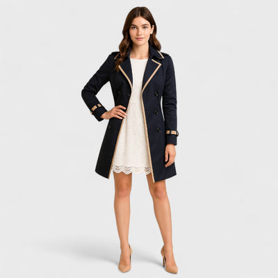 Maya - Doppelreihiger Trenchcoat mit Kontrastdetails