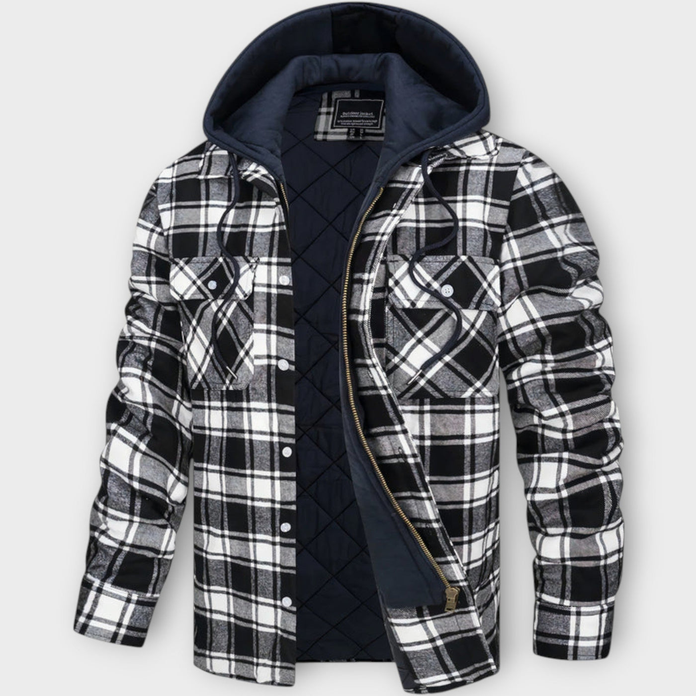 Cooper – Gestepptes Karojacke mit Kapuze